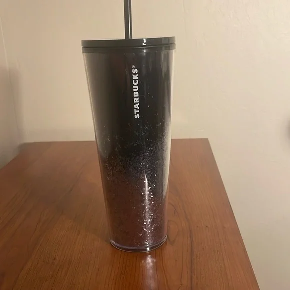 Starbucks | Dining | Starbucks Black And Silver Glitter Cold Cups 24oz7ml |  Poshmark